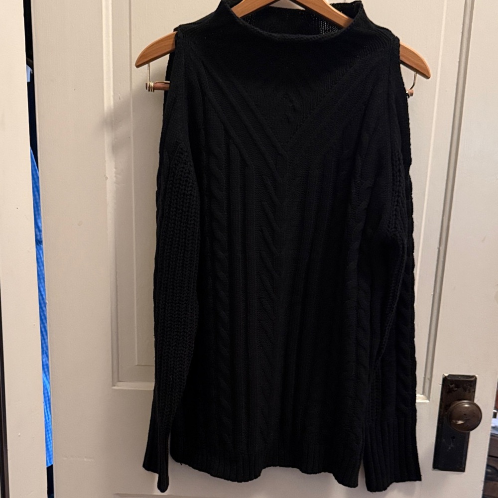 Sophisticated Black Women's Cowl Neck Sweater